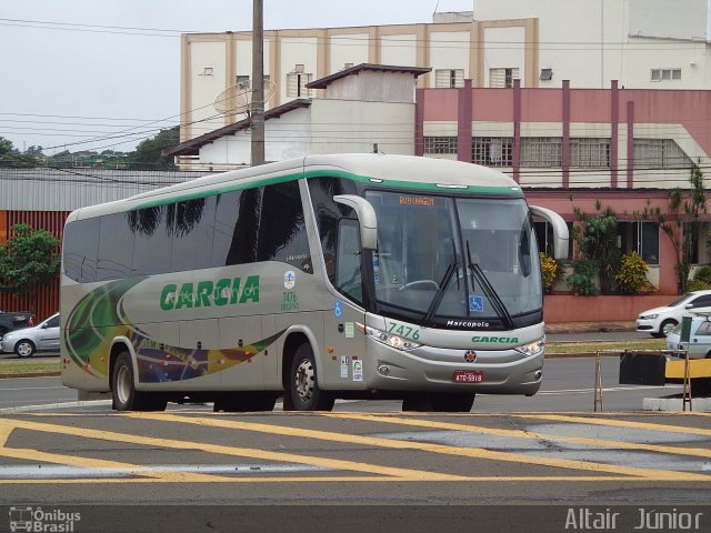 Viação Garcia 7476 na cidade de Londrina, Paraná, Brasil, por Altair Júnior. Número da foto: #2403850.