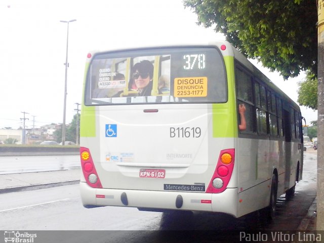 Viação Vila Real B11619 na cidade de Rio de Janeiro, Rio de Janeiro, Brasil, por Paulo Vitor Lima. Número da foto: #2403682.