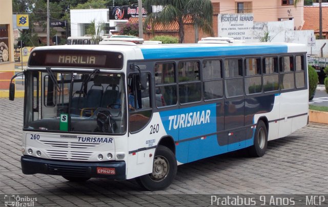 Turismar Transporte e Turismo 260 na cidade de Garça, São Paulo, Brasil, por Cristiano Soares da Silva. ID da foto: 2403552.