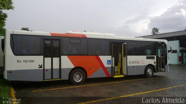 Evanil Transportes e Turismo RJ 132.036 na cidade de Nova Iguaçu, Rio de Janeiro, Brasil, por Carlos Almeida. ID da foto: 2403480.