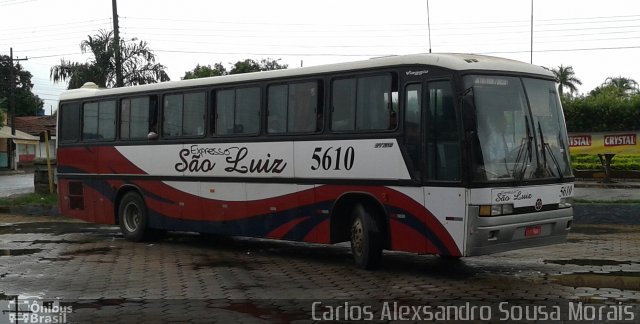 Expresso São Luiz 5610 na cidade de Piranhas, Goiás, Brasil, por Carlos Alexsandro Sousa Morais. Número da foto: #2403298.