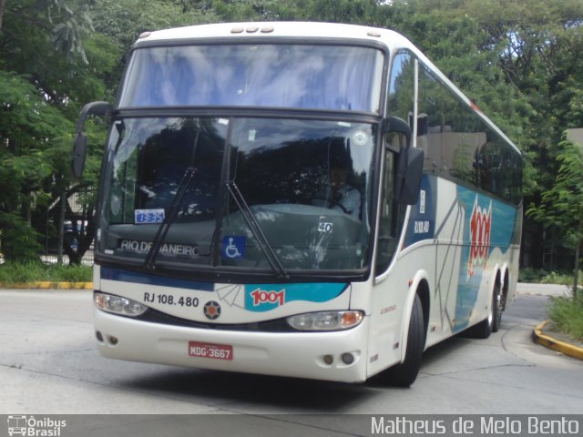 Auto Viação 1001 RJ 108.480 na cidade de São Paulo, São Paulo, Brasil, por Matheus de Melo Bento. Número da foto: #2405398.