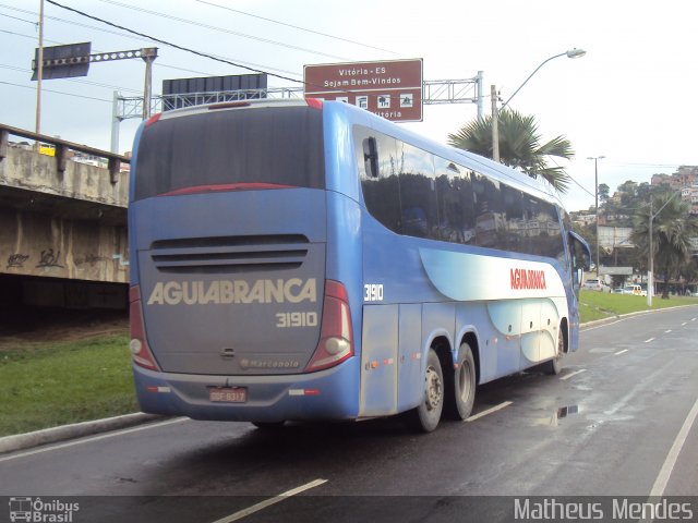 Viação Águia Branca 31910 na cidade de Vitória, Espírito Santo, Brasil, por Matheus Mendes. Número da foto: #2407569.