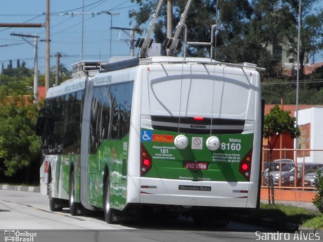 Metra - Sistema Metropolitano de Transporte 8160 na cidade de São Bernardo do Campo, São Paulo, Brasil, por Sandro Alves. ID da foto: 2408178.