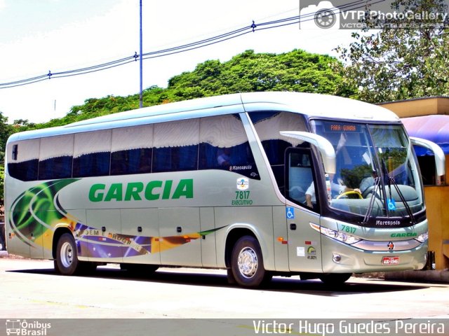 Viação Garcia 7817 na cidade de Maringá, Paraná, Brasil, por Victor Hugo Guedes Pereira. ID da foto: 2454845.