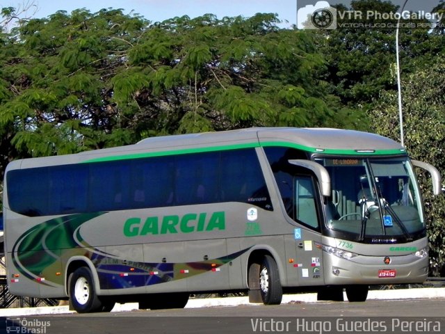Viação Garcia 7736 na cidade de Maringá, Paraná, Brasil, por Victor Hugo Guedes Pereira. Número da foto: #2454841.