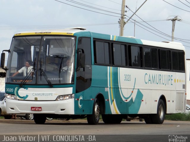 Auto Viação Camurujipe 3020 na cidade de Vitória da Conquista, Bahia, Brasil, por João Victor. ID da foto: 2454174.