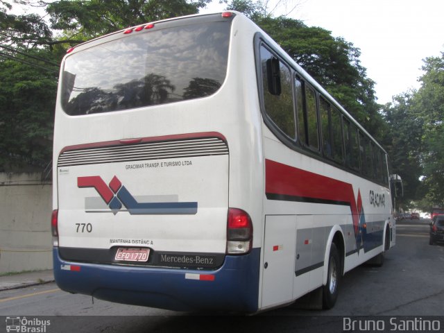 Gracimar Transporte e Turismo 770 na cidade de Taboão da Serra, São Paulo, Brasil, por Bruno Santino. Número da foto: #2470656.