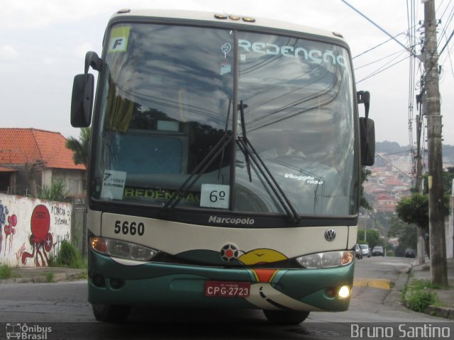 Redenção Turismo 5660 na cidade de Taboão da Serra, São Paulo, Brasil, por Bruno Santino. Número da foto: #2470652.