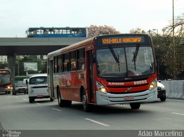 Viação Santa Edwiges 69868 na cidade de Belo Horizonte, Minas Gerais, Brasil, por Adão Raimundo Marcelino. Número da foto: #2473067.