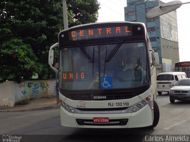 Evanil Transportes e Turismo RJ 132.110 na cidade de Nova Iguaçu, Rio de Janeiro, Brasil, por Carlos Almeida. ID da foto: 2471714.