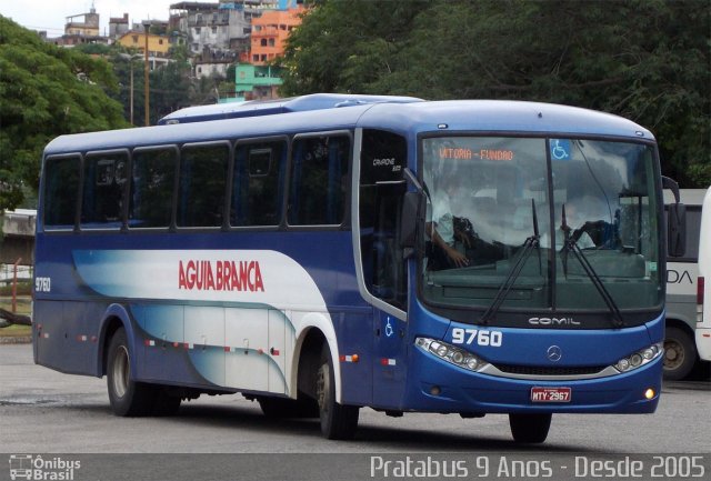 Viação Águia Branca 9760 na cidade de Vitória, Espírito Santo, Brasil, por Cristiano Soares da Silva. Número da foto: #2473414.