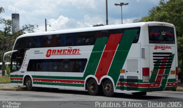 Expreso Internacional Ormeño 127 na cidade de São Paulo, São Paulo, Brasil, por Cristiano Soares da Silva. ID da foto: 2475687.