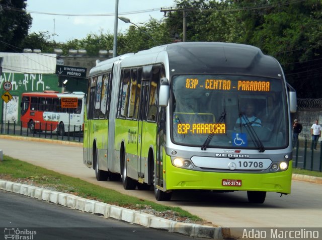 Pampulha Transportes > Plena Transportes 10708 na cidade de Belo Horizonte, Minas Gerais, Brasil, por Adão Raimundo Marcelino. ID da foto: 2475789.