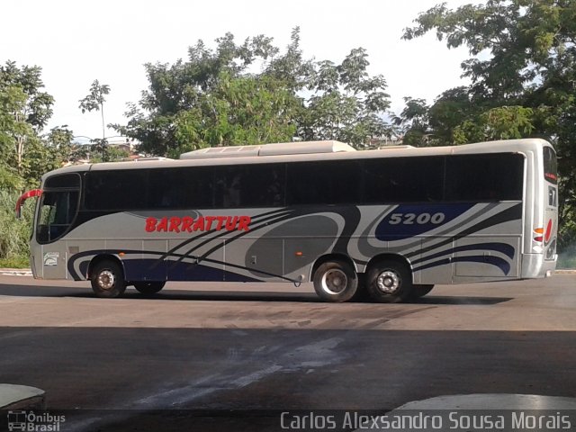 Barrattur - Transportes e Turismo 5200 na cidade de Barra do Garças, Mato Grosso, Brasil, por Carlos Alexsandro Sousa Morais. Número da foto: #2477503.