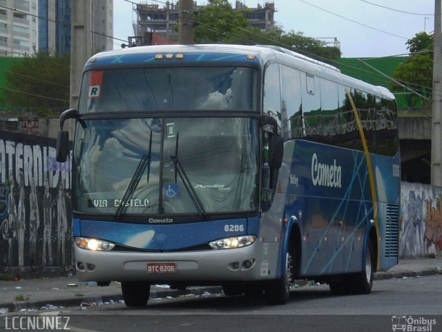 Viação Cometa 8206 na cidade de São Paulo, São Paulo, Brasil, por Luis Nunez. Número da foto: #2478853.