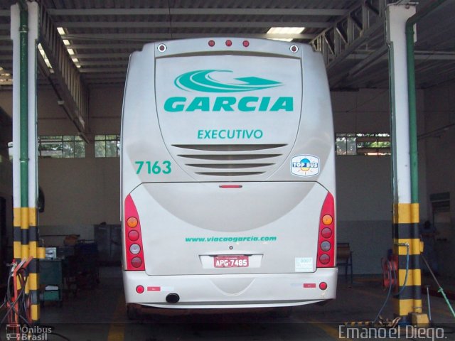 Viação Garcia 7163 na cidade de Maringá, Paraná, Brasil, por Emanoel Diego.. ID da foto: 2477882.