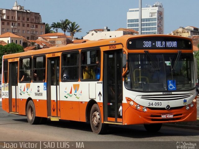 Taguatur - Taguatinga Transporte e Turismo 34-093 na cidade de São Luís, Maranhão, Brasil, por João Victor. ID da foto: 2480156.