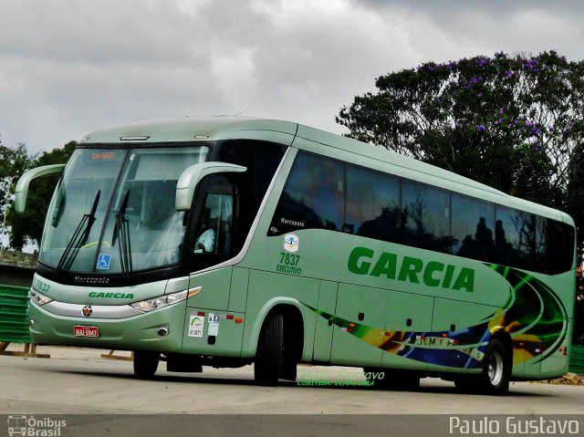 Viação Garcia 7837 na cidade de Curitiba, Paraná, Brasil, por Paulo Gustavo. Número da foto: #2481785.