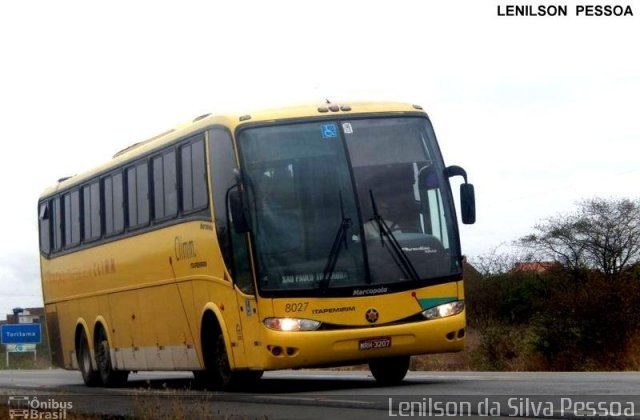 Viação Itapemirim 8027 na cidade de Toritama, Pernambuco, Brasil, por Lenilson da Silva Pessoa. ID da foto: 2481735.