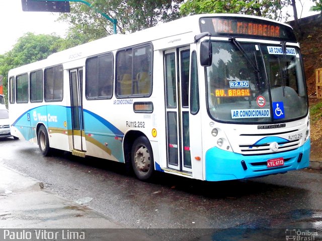 Auto Viação Vera Cruz - Belford Roxo RJ 112.252 na cidade de Rio de Janeiro, Rio de Janeiro, Brasil, por Paulo Vitor Lima. ID da foto: 2481687.