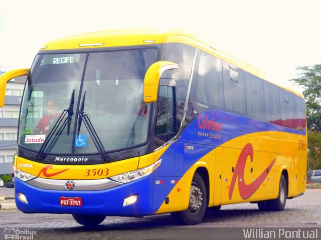 Coletivo Transportes 3503 na cidade de Caruaru, Pernambuco, Brasil, por Willian Pontual. ID da foto: 2481563.