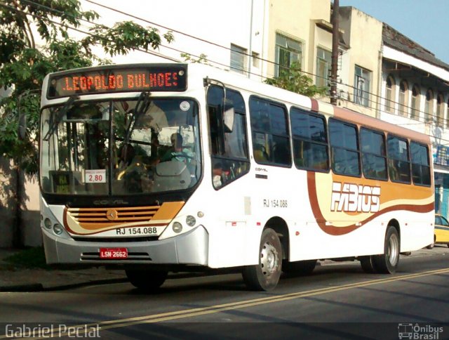 Transportes Fabio's RJ 154.088 na cidade de Rio de Janeiro, Rio de Janeiro, Brasil, por Gabriel Peclat. Número da foto: #2481255.