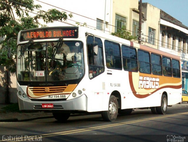 Transportes Fabio's RJ 154.088 na cidade de Rio de Janeiro, Rio de Janeiro, Brasil, por Gabriel Peclat. ID da foto: 2481255.