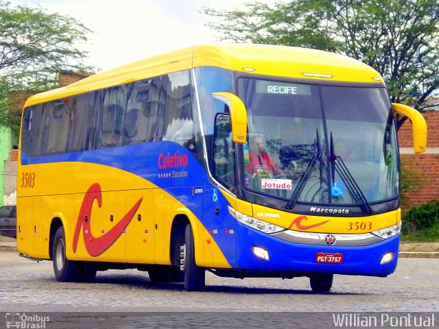 Coletivo Transportes 3503 na cidade de Caruaru, Pernambuco, Brasil, por Willian Pontual. ID da foto: 2481548.