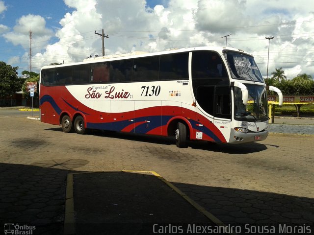 Expresso São Luiz 7130 na cidade de Piranhas, Goiás, Brasil, por Carlos Alexsandro Sousa Morais. Número da foto: #2482713.