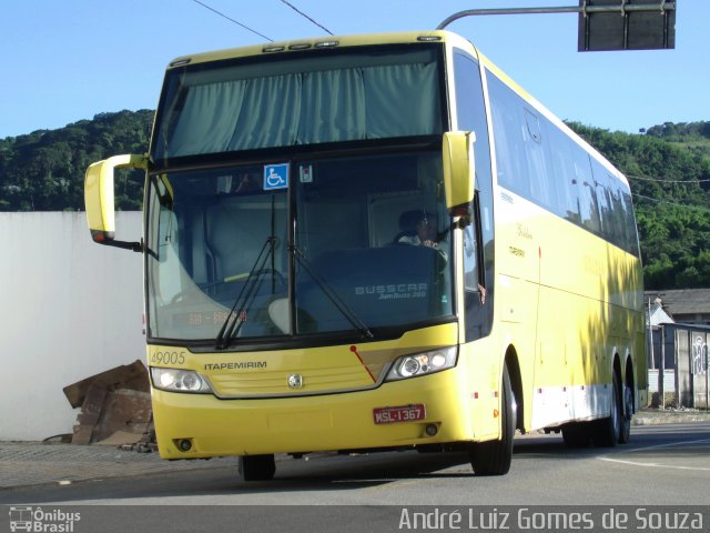 Viação Itapemirim 49005 na cidade de Juiz de Fora, Minas Gerais, Brasil, por André Luiz Gomes de Souza. ID da foto: 2484129.