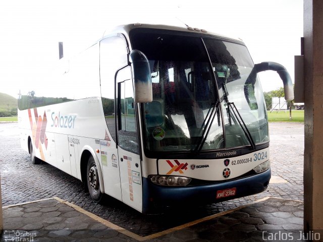 Solazer Transportes e Turismo 3024 na cidade de Casimiro de Abreu, Rio de Janeiro, Brasil, por Carlos Julio. Número da foto: #2486189.