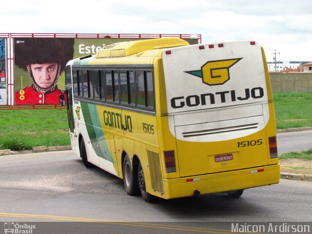 Empresa Gontijo de Transportes 15105 na cidade de Vitória da Conquista, Bahia, Brasil, por Maicon Ardirson. ID da foto: 2485892.