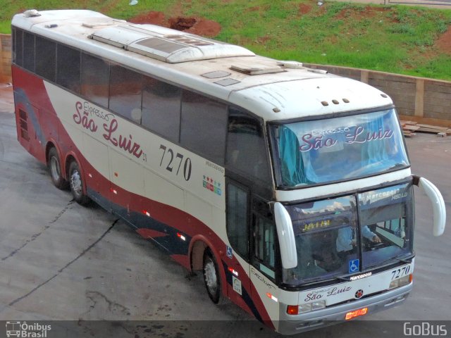 Expresso São Luiz 7270 na cidade de Rio Verde, Goiás, Brasil, por Paulo Roberto Sales do Nascimento. Número da foto: #2485620.