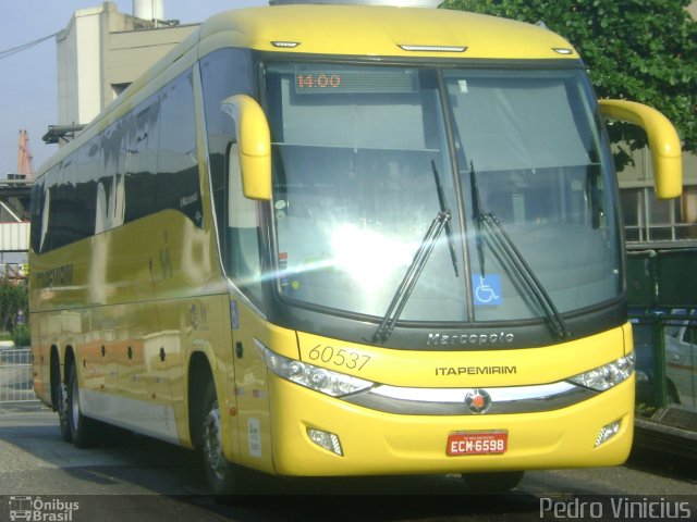 Viação Itapemirim 60537 na cidade de Rio de Janeiro, Rio de Janeiro, Brasil, por Pedro Vinicius. ID da foto: 2485368.