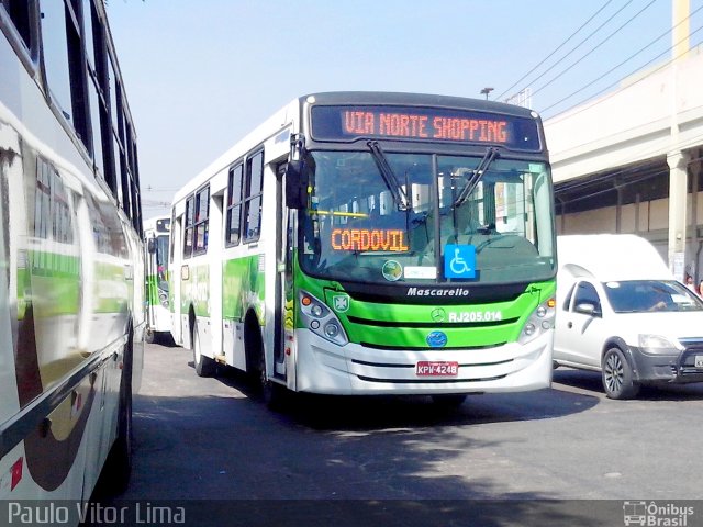 Viação Vera Cruz RJ 205.014 na cidade de Duque de Caxias, Rio de Janeiro, Brasil, por Paulo Vitor Lima. Número da foto: #2488300.