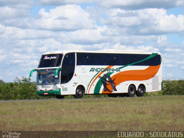 Empresa de Transportes Andorinha 5696 na cidade de Santa Cruz do Rio Pardo, São Paulo, Brasil, por EDUARDO - SOROCABUS. Número da foto: #2487887.