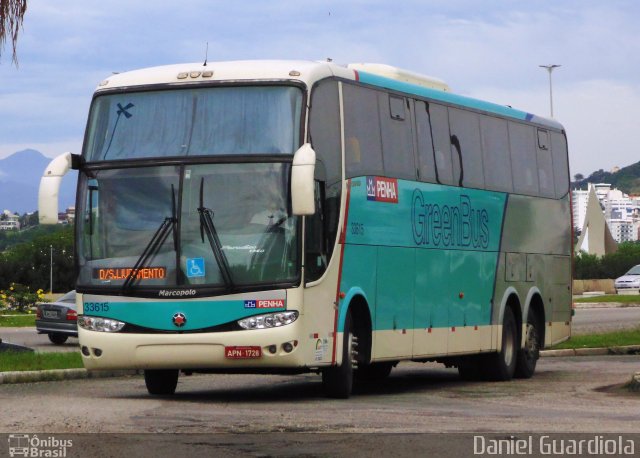 Empresa de Ônibus Nossa Senhora da Penha 33615 na cidade de Florianópolis, Santa Catarina, Brasil, por Daniel Guardiola. ID da foto: 2487639.