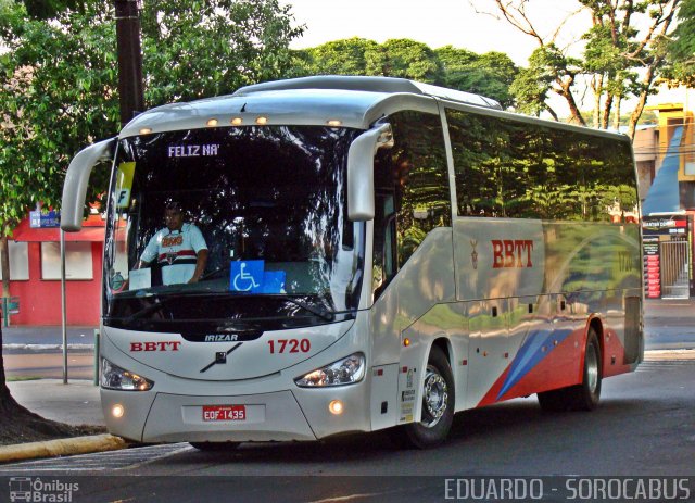 BBTT - Benfica Barueri Transporte e Turismo 1720 na cidade de Cianorte, Paraná, Brasil, por EDUARDO - SOROCABUS. ID da foto: 2488016.