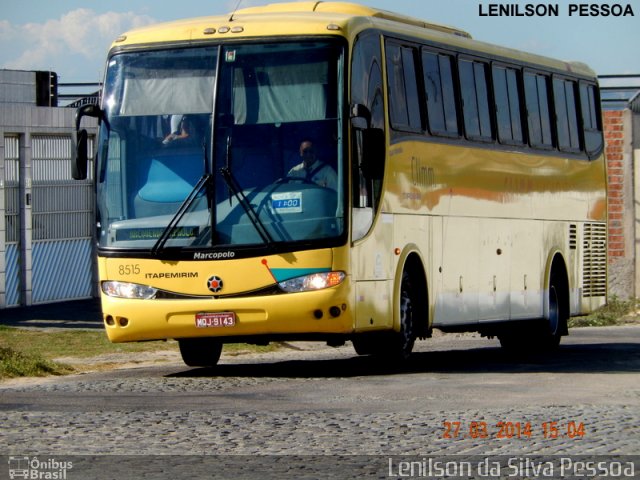 Viação Itapemirim 8515 na cidade de Caruaru, Pernambuco, Brasil, por Lenilson da Silva Pessoa. ID da foto: 2489189.