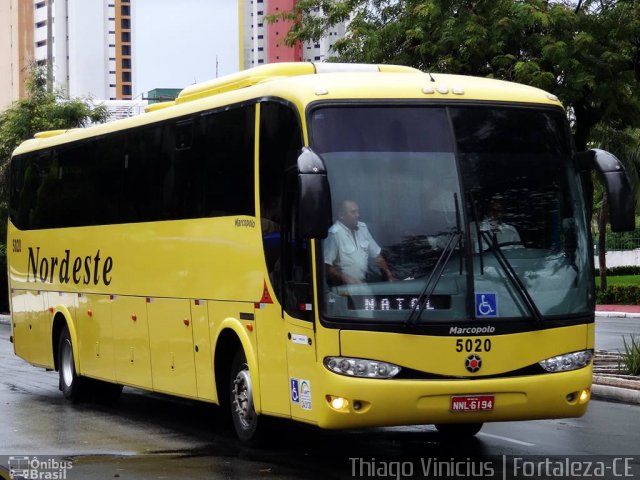 Viação Nordeste 5020 na cidade de Fortaleza, Ceará, Brasil, por Thiago Vinicius. ID da foto: 2488742.