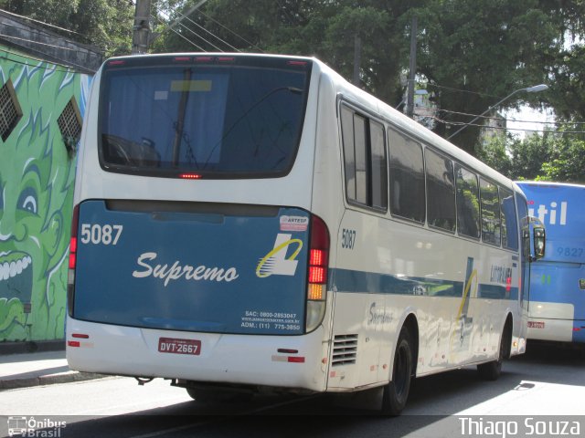 Litorânea Transportes Coletivos 5087 na cidade de Santos, São Paulo, Brasil, por Tiago Alves de Souza. Número da foto: #2490084.