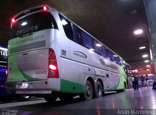 Transbrasiliana Transportes e Turismo 51049 na cidade de Belo Horizonte, Minas Gerais, Brasil, por Adão Raimundo Marcelino. Número da foto: #2492235.