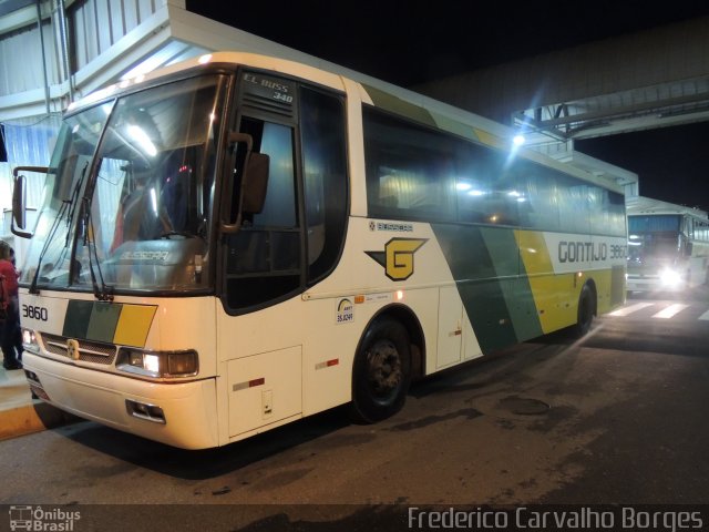 Empresa Gontijo de Transportes 3860 na cidade de Belo Horizonte, Minas Gerais, Brasil, por Frederico Carvalho Borges. ID da foto: 2493484.