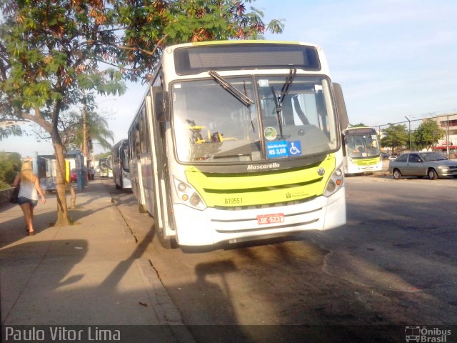 Transportes América B19551 na cidade de Rio de Janeiro, Rio de Janeiro, Brasil, por Paulo Vitor Lima. Número da foto: #2492914.