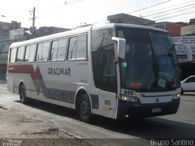 Gracimar Transporte e Turismo 860 na cidade de Embu das Artes, São Paulo, Brasil, por Bruno Santino. Número da foto: #2495412.