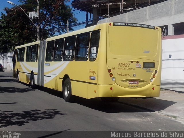 Viação Grande Vitória 13137 na cidade de Vitória, Espírito Santo, Brasil, por Marcos Barcelos da Silva. ID da foto: 2495615.