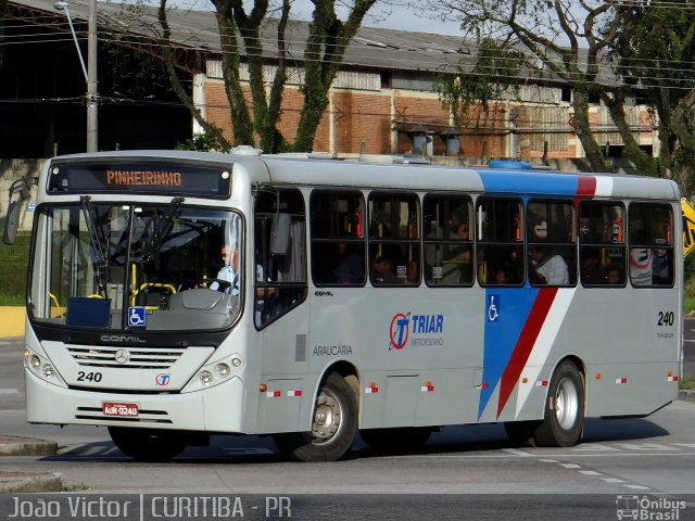 TransTupi Turismo e Fretamento 240 na cidade de Curitiba, Paraná, Brasil, por João Victor. Número da foto: #2497514.