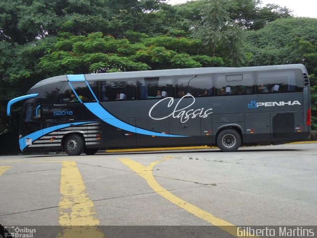 Empresa de Ônibus Nossa Senhora da Penha 52018 na cidade de São Paulo, São Paulo, Brasil, por Gilberto Martins. ID da foto: 2497950.