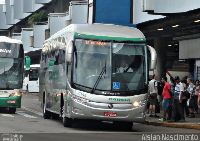 Viação Garcia 7346 na cidade de São José do Rio Preto, São Paulo, Brasil, por Aislan Nascimento. ID da foto: 2497784.